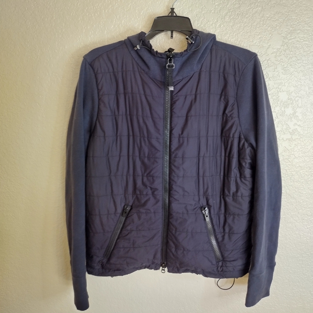 Athleta Cozier insulated hooded Jacket Black Sz L